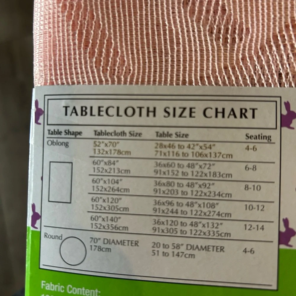 Easter Lace Tablecloth - Pink